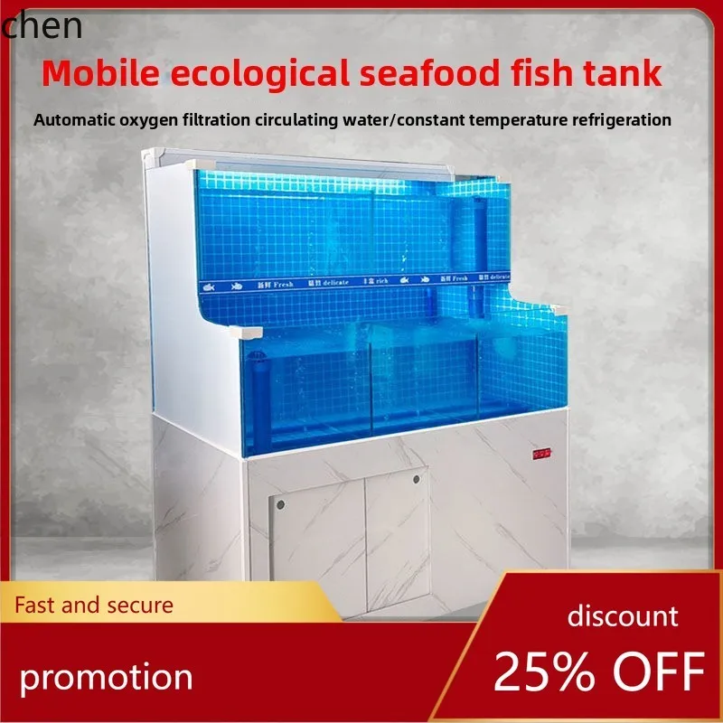 

CZ Mobile Seafood Pool Commercial Refrigeration Integrated Machine Two-layer Seafood Fish Tank Seafood Breeding Commercial