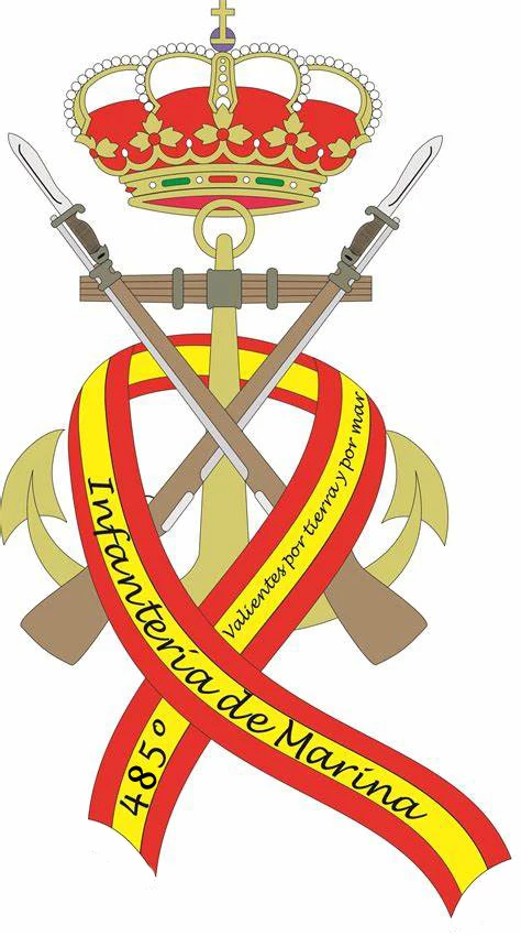 Camiseta 485 Aniversario Del Cuerpo De Infantería De Marina Española,  100% Algodón, De Alta Calidad, Casual