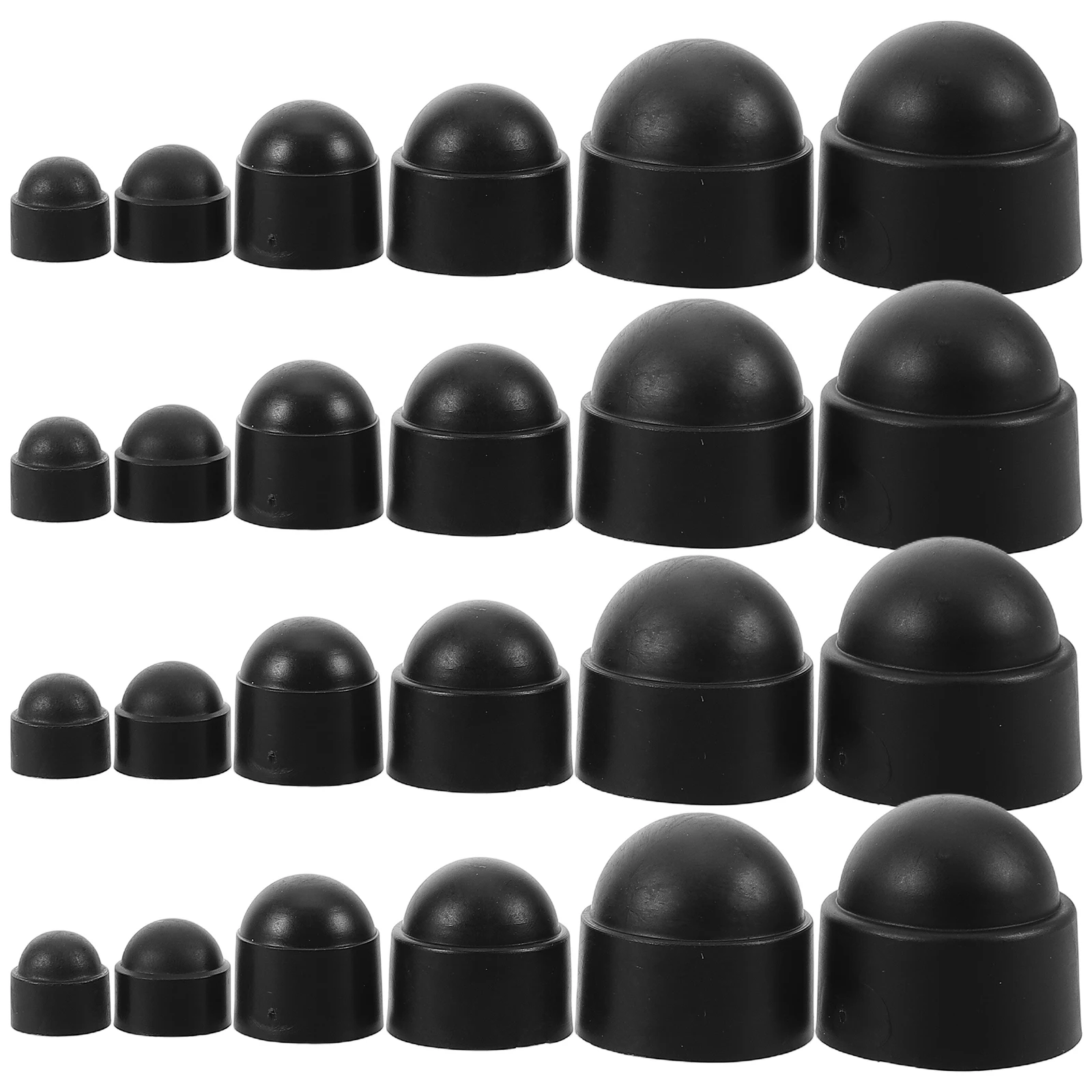 

145pcs Hexagonal Cap Set Black Screw Protector Dust Cover M4 Hexagonal Nut Covers Bolts Durable Nylon Furniture Decor