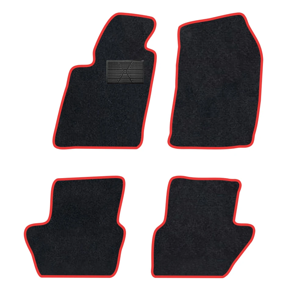 

Car Floor Mat For Ford Ecosport 2018–2023 B515 BK Polyester suede Anti Slip black Backing red Binding Trim Edge