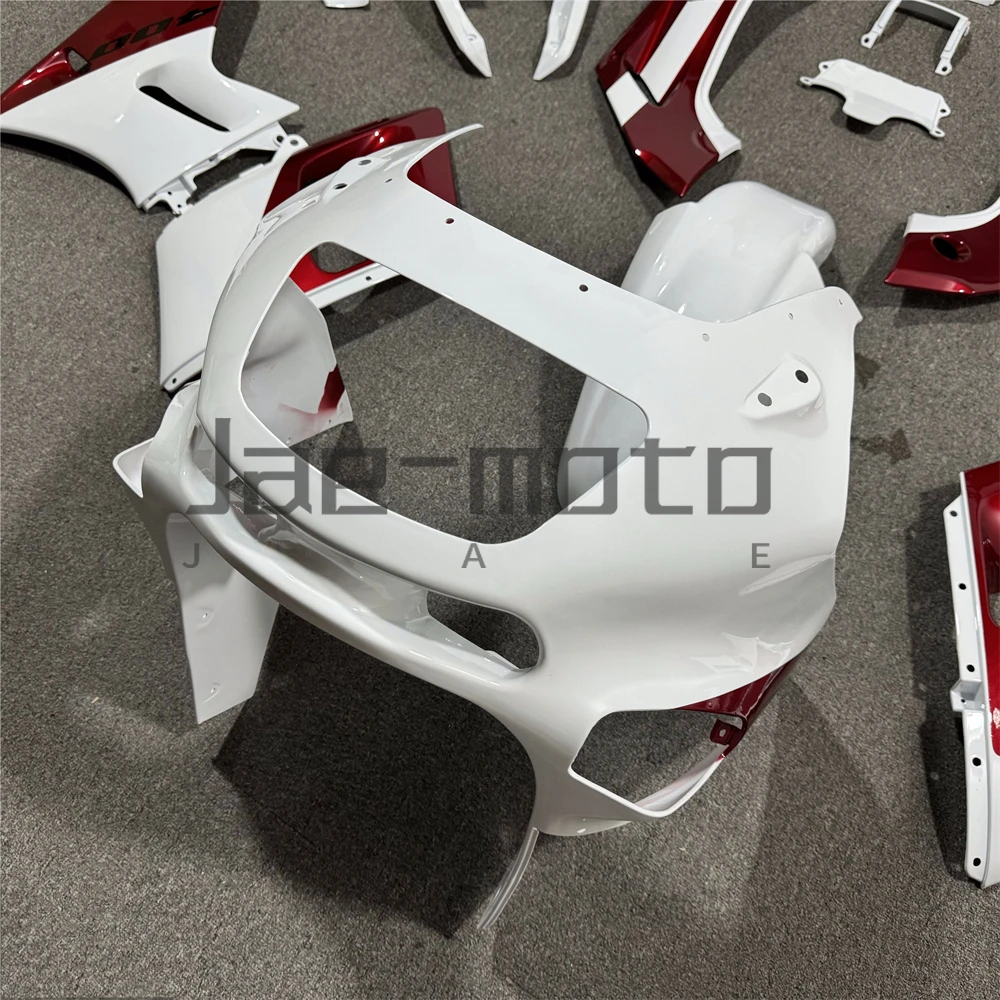 For ZX-6E ZZR400 1993-2007 ZZR600 1998-2003Injection ABS Plastics Full Fairings Kit Mold Replace Accessories White Red