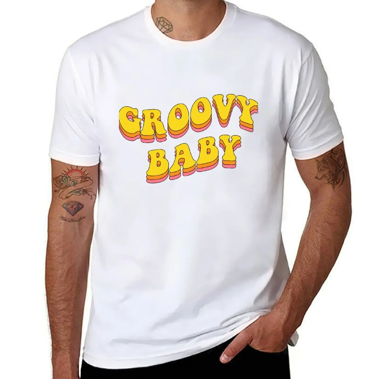 

Groovy Baby T-Shirt anime tshirt black cotton t-shirt plain for man package T-Shirt