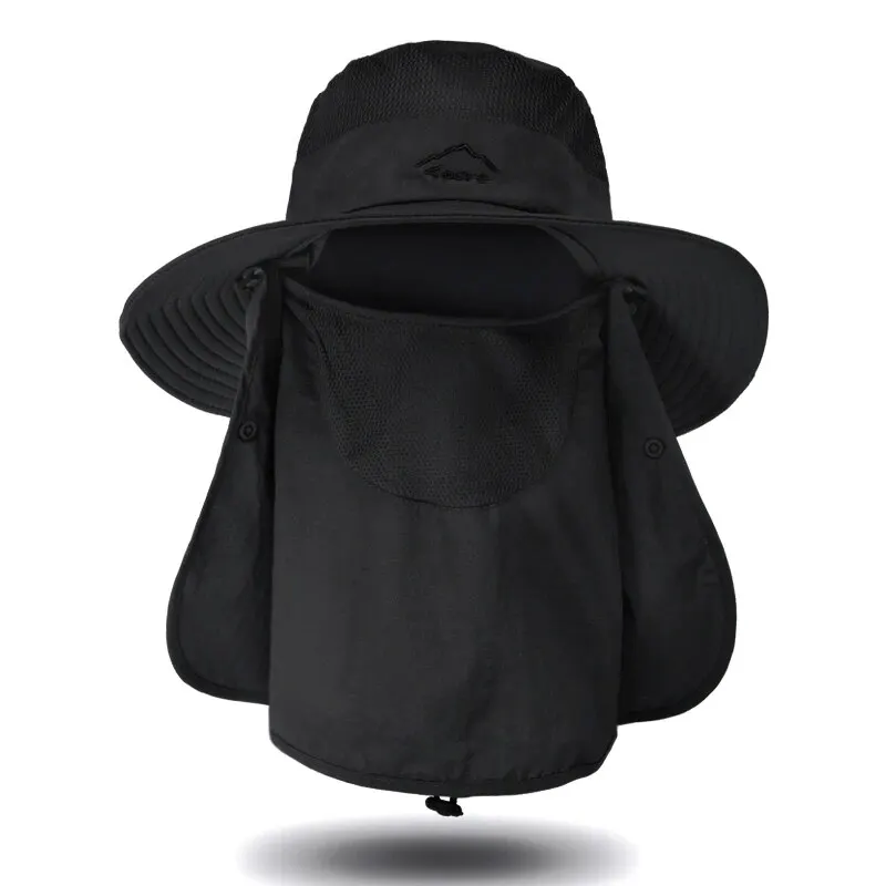 Xinbaoguan 100% Nylon 9073 Summer Outdoor Quick Drying Sunscreen Fisherman Hat Male Breathable Sunshade Face Covering Hat Female