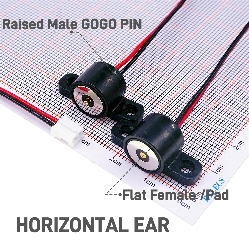 1Set Runde Horizontale Montage Löcher 3A Strom Wasserdichte Magnetische Pogo Pin Stecker Power Ladegerät USB Kabel Männlich Weiblich – Detail 4