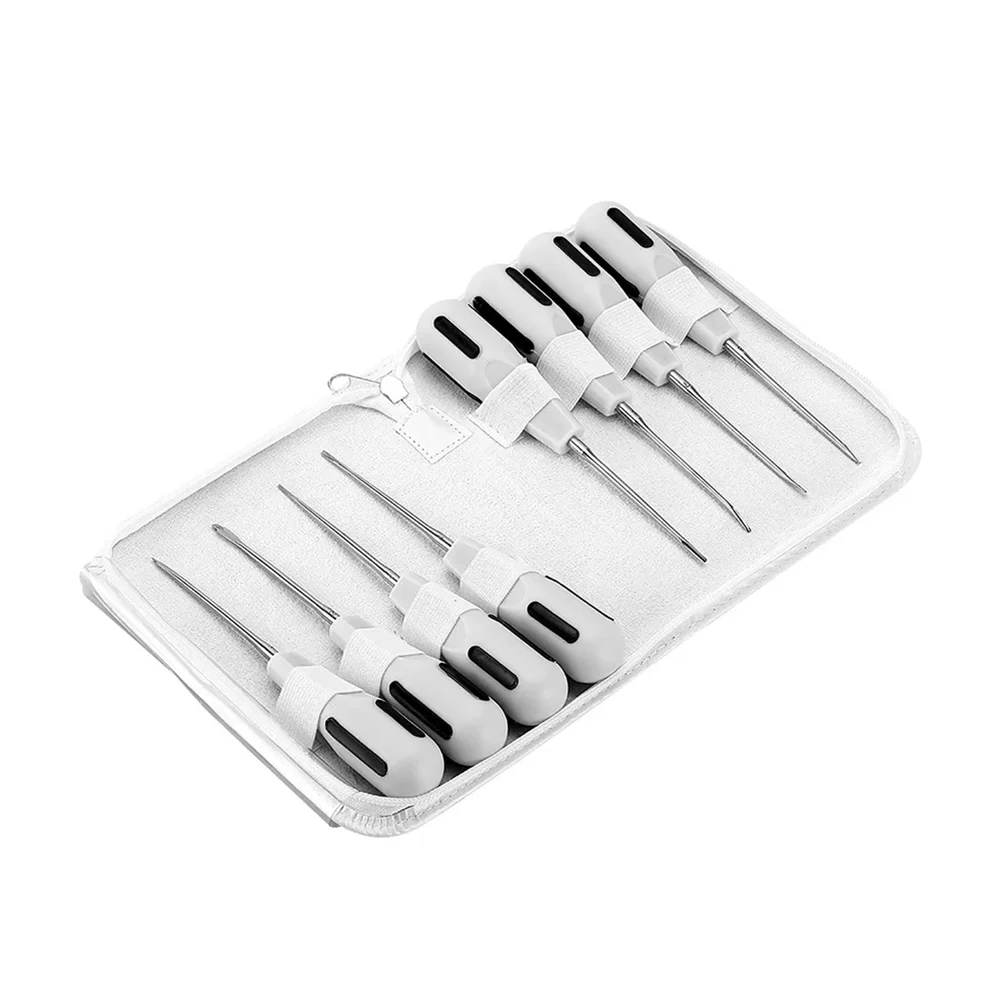 8/10/13Pcs Dental Lab Elevator Set Straight Stump Apex Root Lift Elevator Teeth Extraction Forcep Dentist Crown Remover Spreader