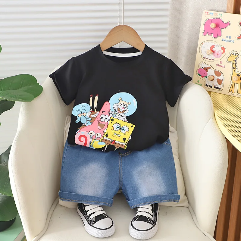 

Kids Set 2024 New Summer Baby Boy Clothes Luxury Designer Cartoon Short Sleeve T-shirts and Shorts Two Piece Infant Boys Outfit