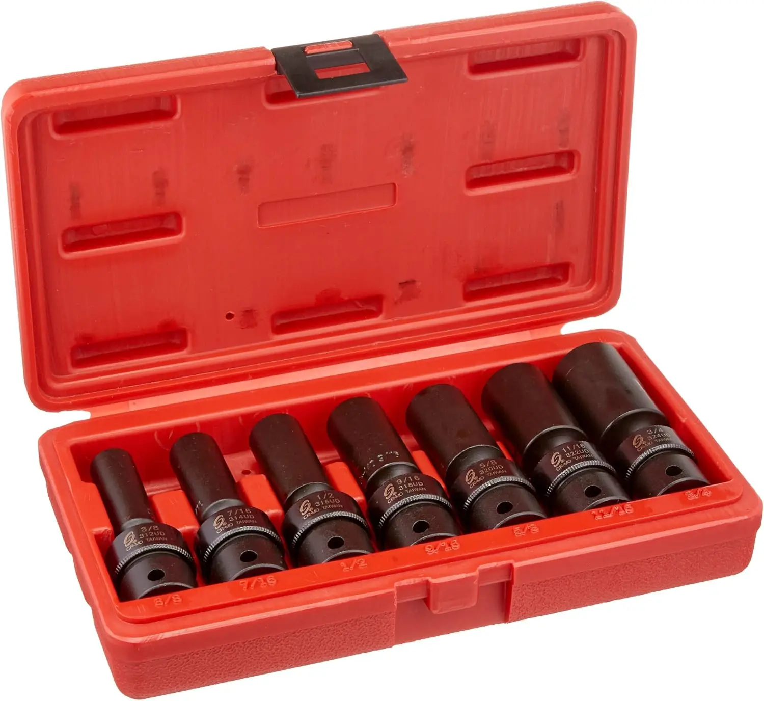 3656 3/8' Drive Fractional 6-Punkt Deep Universal Impact Steckschlüsselsatz – 7-tlg.