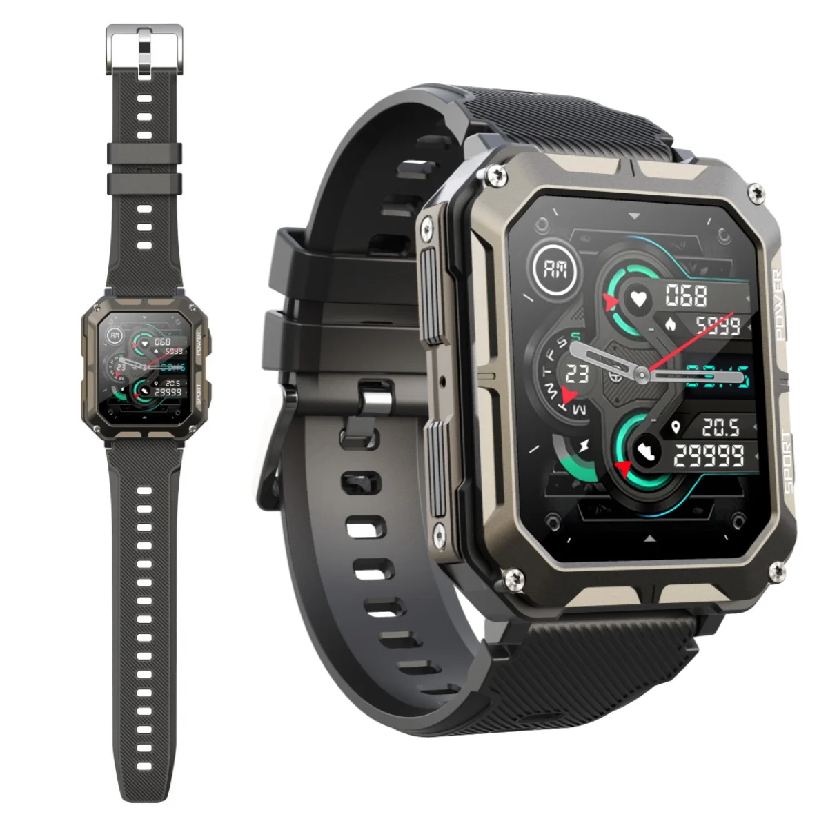 ساعة LEADOYS الجديدة Ultra Smart Watch للرجال، تتبع رياضي، مراقبة النوم، تنبيهات المكالمات والرسائل، هدية عيد الميلاد والهالوين