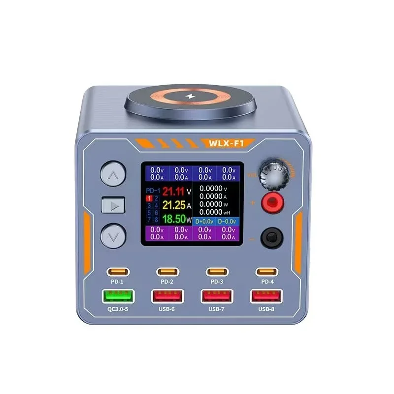 Mini 140W Raptor 8-port Smart Desktop Fast Charging Stand Two-color Light Multi-device Fast Charging Repair Tool