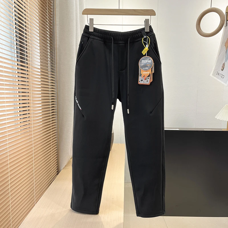 

Мужские утепленные брюки для активного отдыха, новые зимние прямые брюки из нейлона и спандекса для молодежи