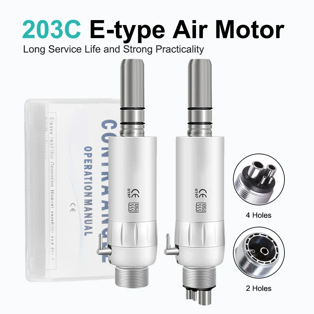 XYSZ 2/4 Holes EX203C External Water Spray Air Motor Dental Low Speed Handpiece Autoclavable 135°C Air Motor Handpiece