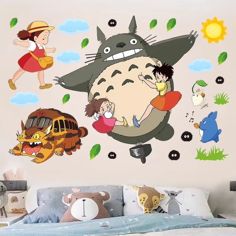 

Cartoon anime poster stickers self-adhesive Totoro bed head stickers wall stickers bedroom dormitory wall wallpapers