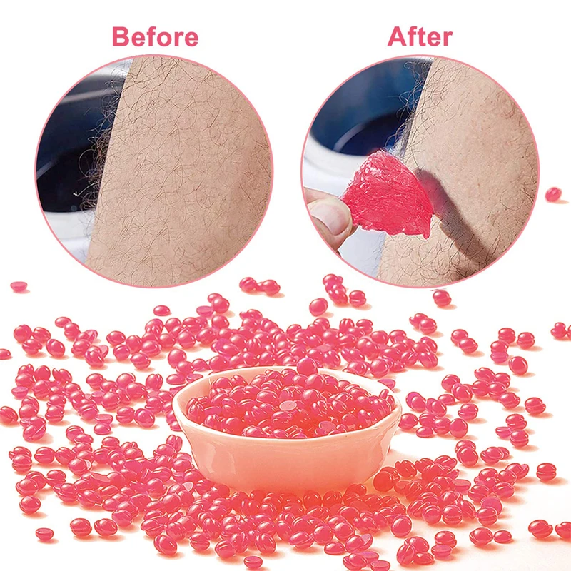 300/500g  Hard Wax Beads  Painless Hair Removal Depilatory Hard Wax Beans for Home Whole Body  Beauty Salon Waxing Accessories view 6