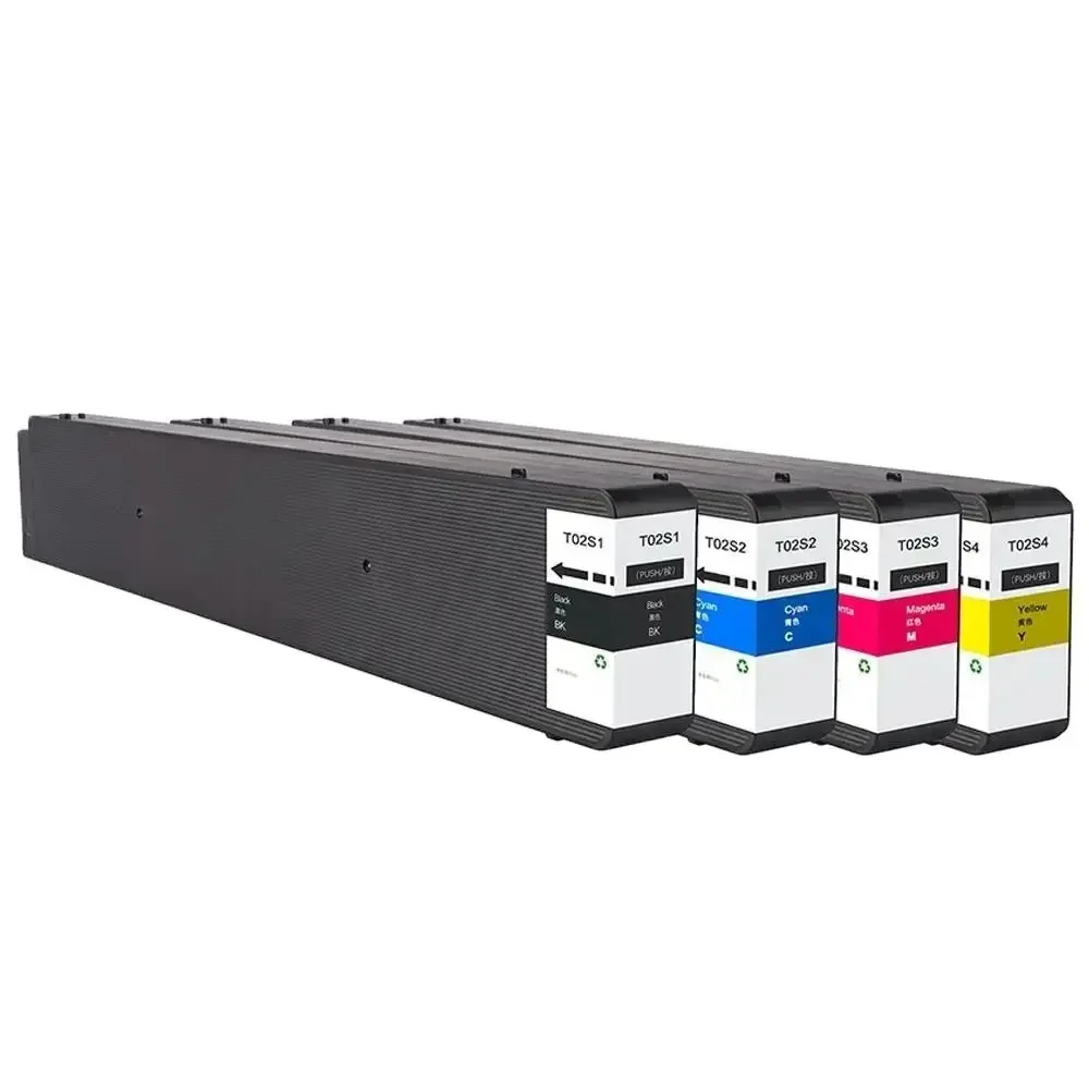 T02S1 T02S2 T02S3 T02S4 خرطوشة حبر نافثة للحبر متوافقة مع الألوان المميزة للطابعة Epson WorkForce Enterprise WF-C20750