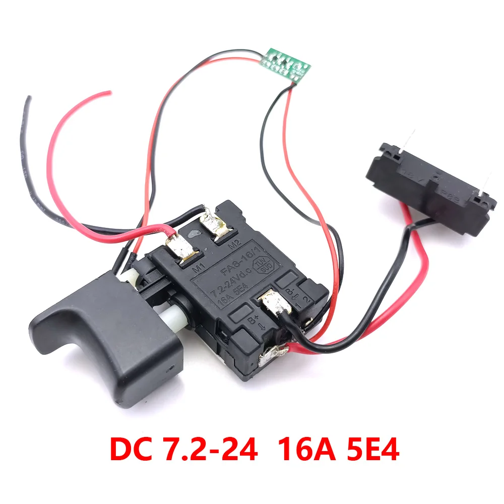 1pc FA8-16/1 DC7.2-24V 16A 5E4 Knife saw speed control switch electric tool accessory with LED and circuit board