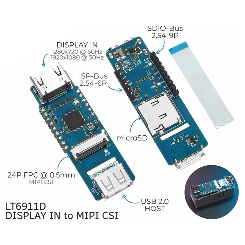 AU61-For Poe-P4 HDMI-Compatible Video Input Module Expansion Module Display-In Functionality Video Capture Accessory Board Addon