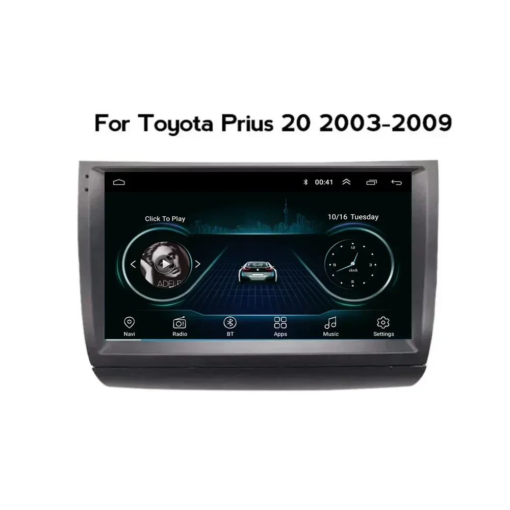 2 Din Android 13 Car Stereo Radio DVD GPS Multimedia Video Player 5G WiFi Camera DSP Carplay For Toyota Prius 20 2002-2009