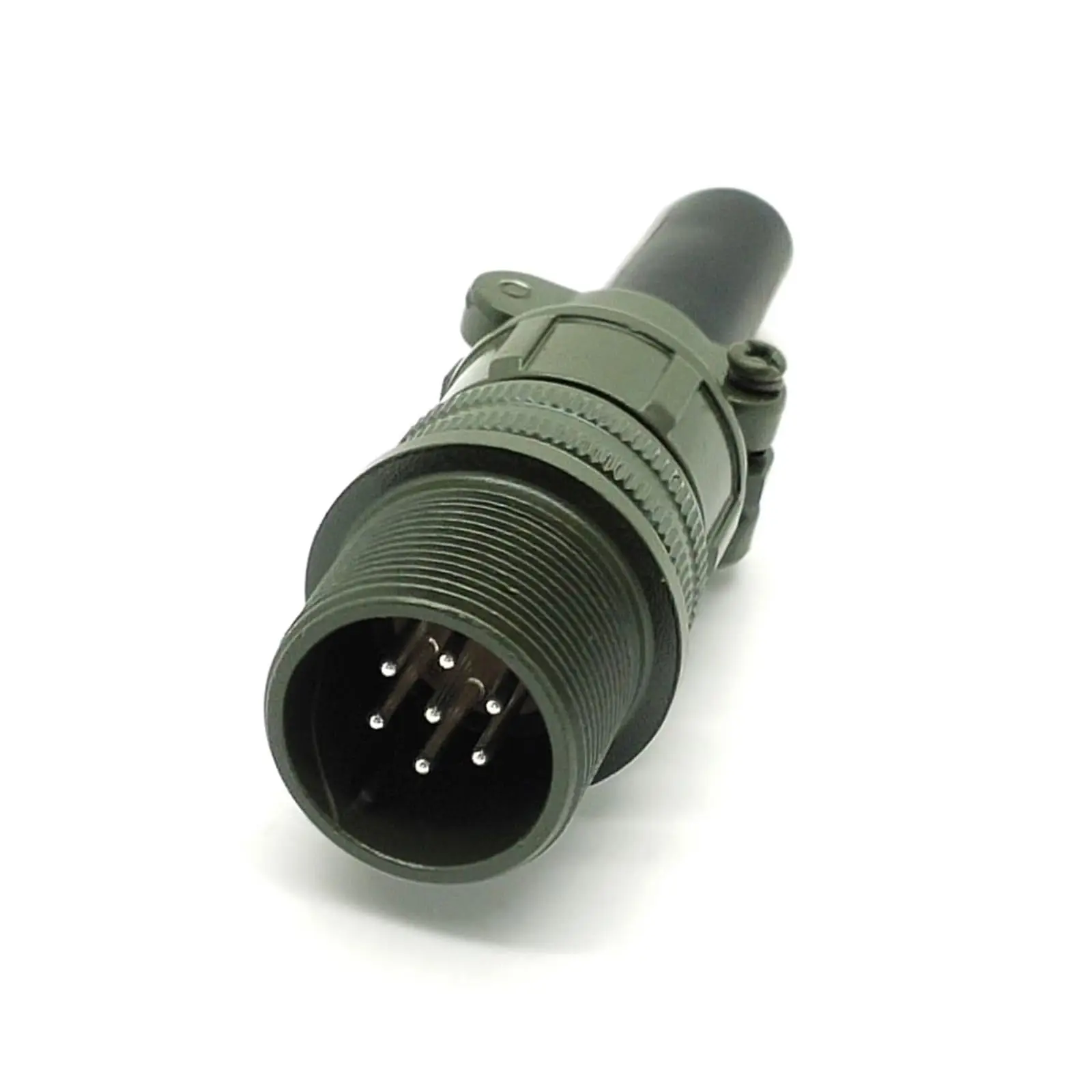Military Spec Connectors MS3101A16S-1P Male Plug 7Pin Straight Silver Plated with Cable Clamp MIL-5015 Threaded Connector