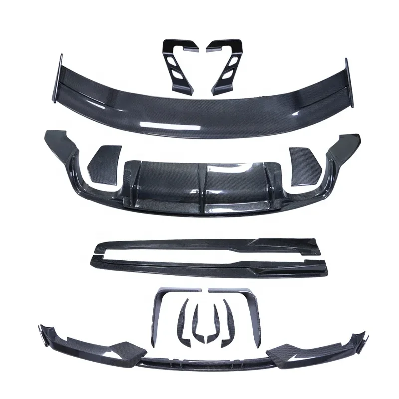 

Upgraded versionCarbon Fiber Body Kit Front Splitter Rear Diffuser Hood Sides Skirt Spoiler Bumpers Body Kit for TT/TTS/TTRS