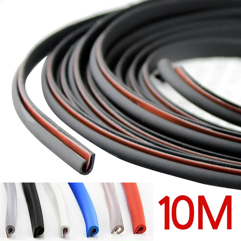 

10M Car Door trips Rubber Edge Protective Strips Side Doors Moldings Adhesive Scratch Protector Vehicle For Cars Auto