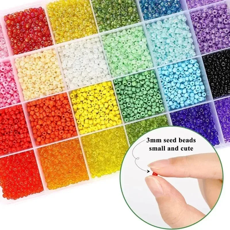 handmade jewelry diy bead set glass rice beads with baked paint soft clay letter beads bracelet craft handmade jewelry beading