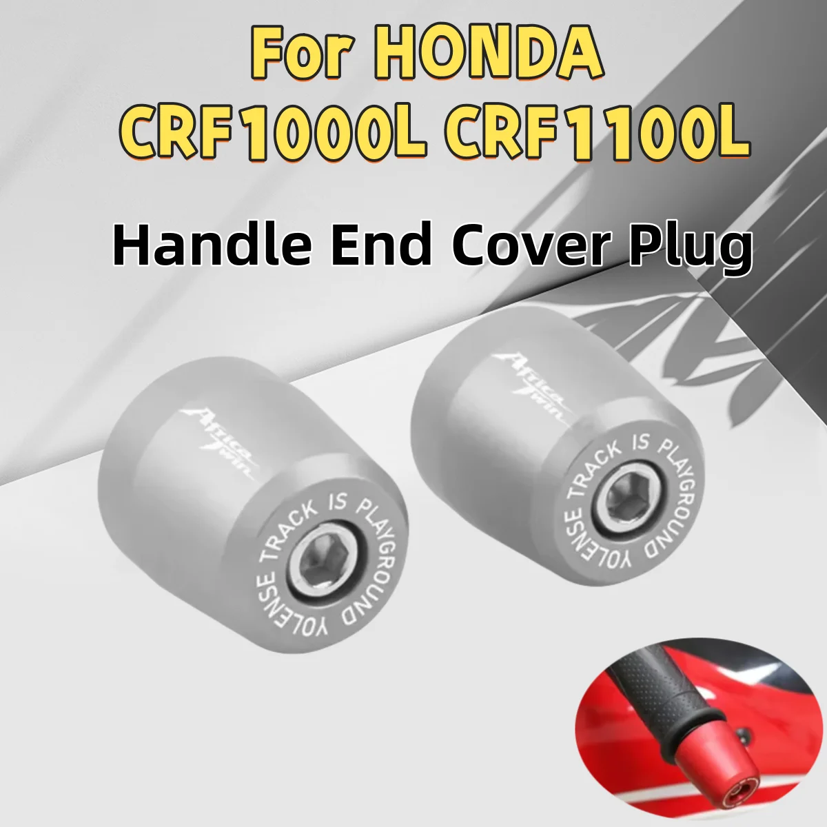 

For HONDA CRF1000L CRF1100L Africa Twin Handle Bar End Handlebar Grips ends Sliders Cap Plug Slider Counterweight cover