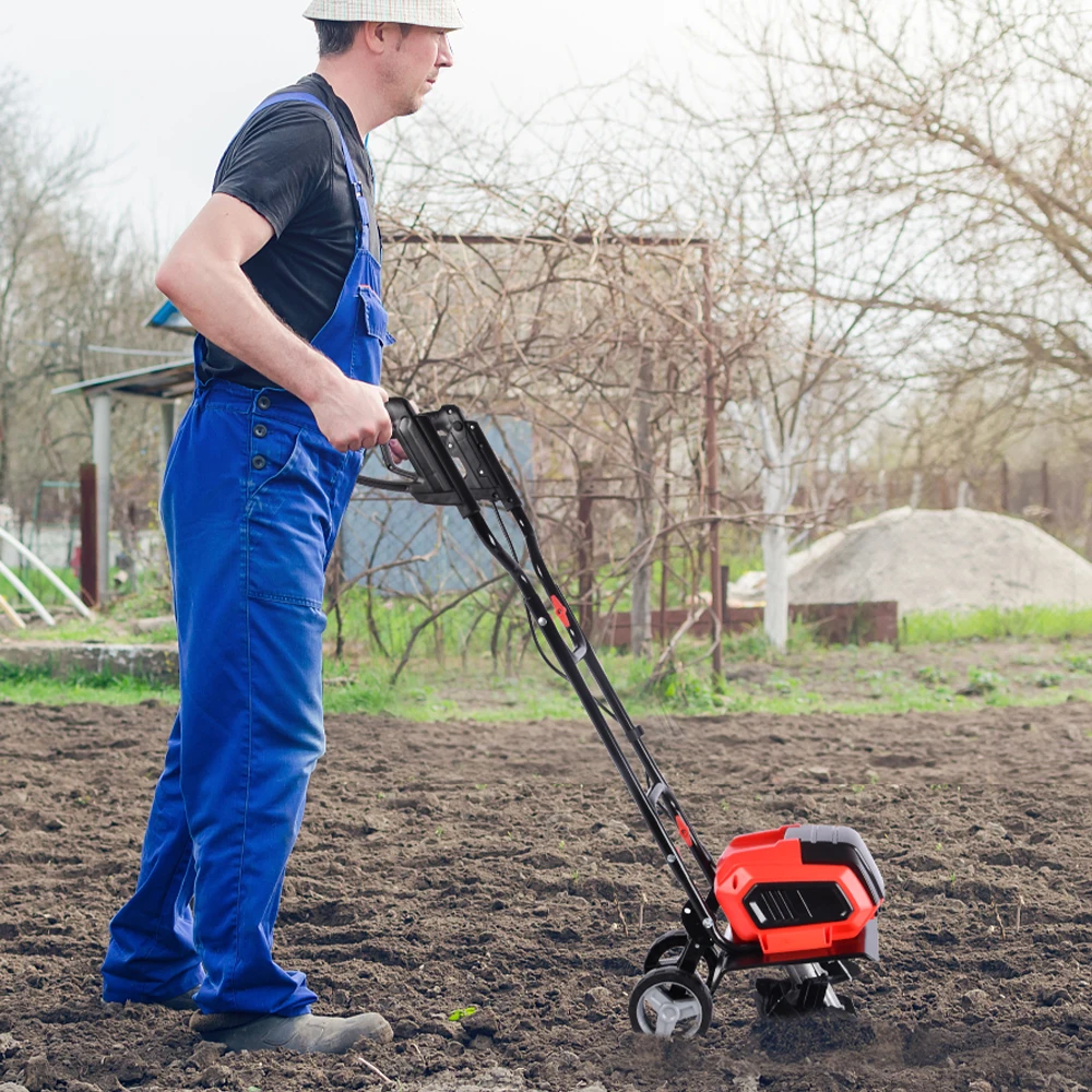 Vertak Mini Power Tiller เครื่องขนาดเล็ก Cultivator 40V Mini Tiller Planter 650W ไร้สาย Garden Tiller
