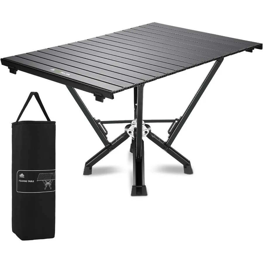 طاولة تخييم قابلة للطي طاولة تخييم صغيرة مع سعة تحميل تصل إلى 380 رطل طاولة قابلة للطي من الألومنيوم قابلة للطي مع حقيبة حمل