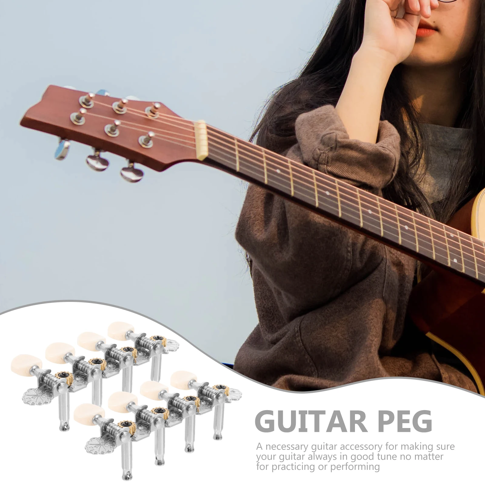 

Guitar Tuner for Acoustic Pegs Parts Replacement Tuning Accessories Tuners Keys