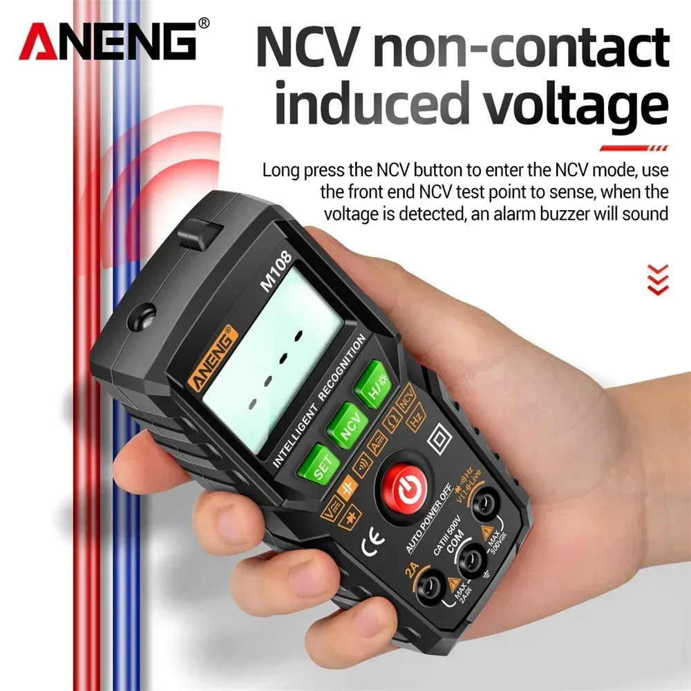 ANENG Digital Multimeter Profesional 4000 Counts Mini Auto AC/DC Voltage Meter Resistance Capacitance Electrical Tester Tools