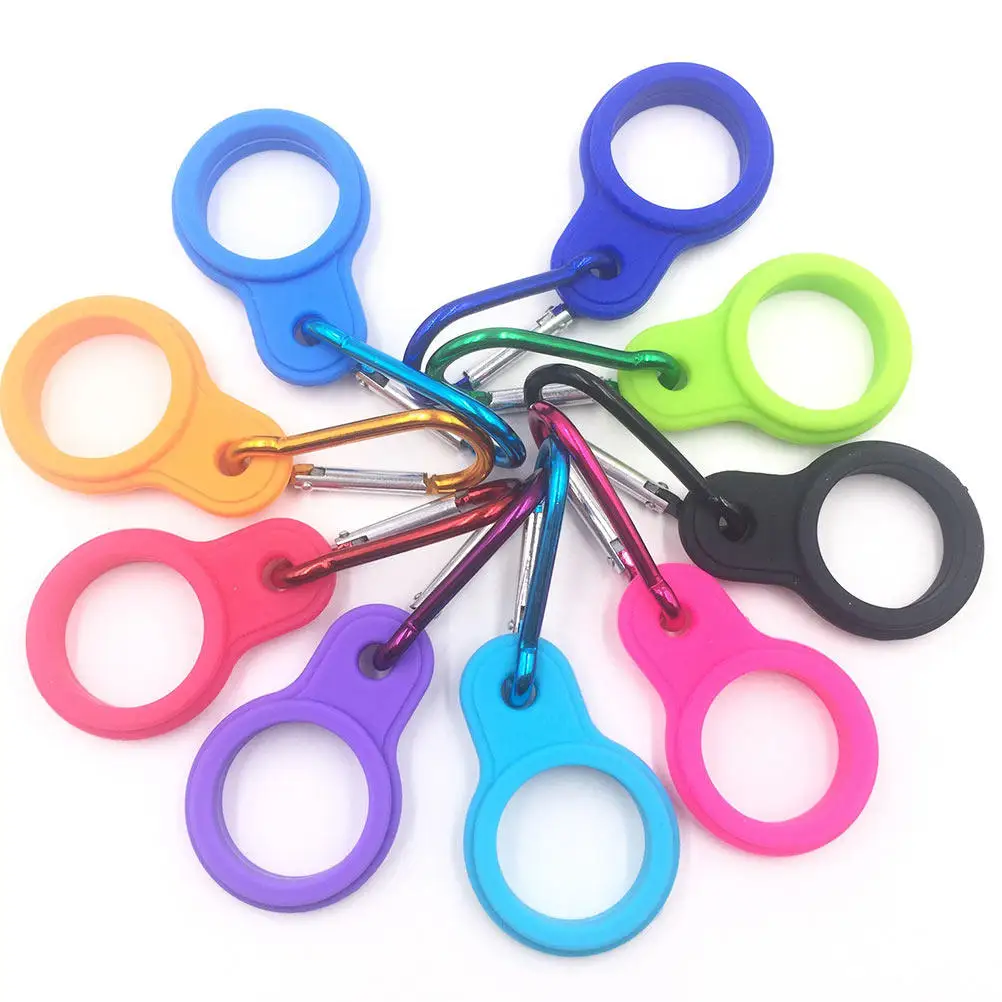 8Pcs Silicone Water Bottle Buckles Elastic Bottle Carrying Clips Heavy Duty Hook Buckles for Backpack Outdoor