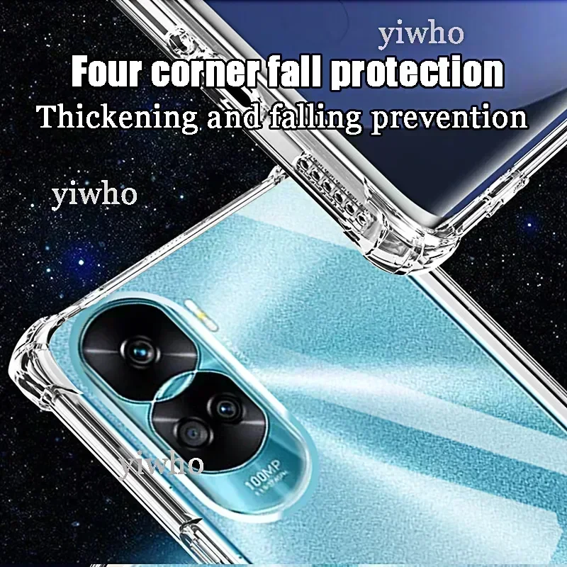 Funda de teléfono transparente a prueba de golpes, carcasa trasera de silicona transparente para Huawei Honor 90 Lite Pro, 70 Lite Pro, X8a, X9a, X7a, X6, X5, 5G