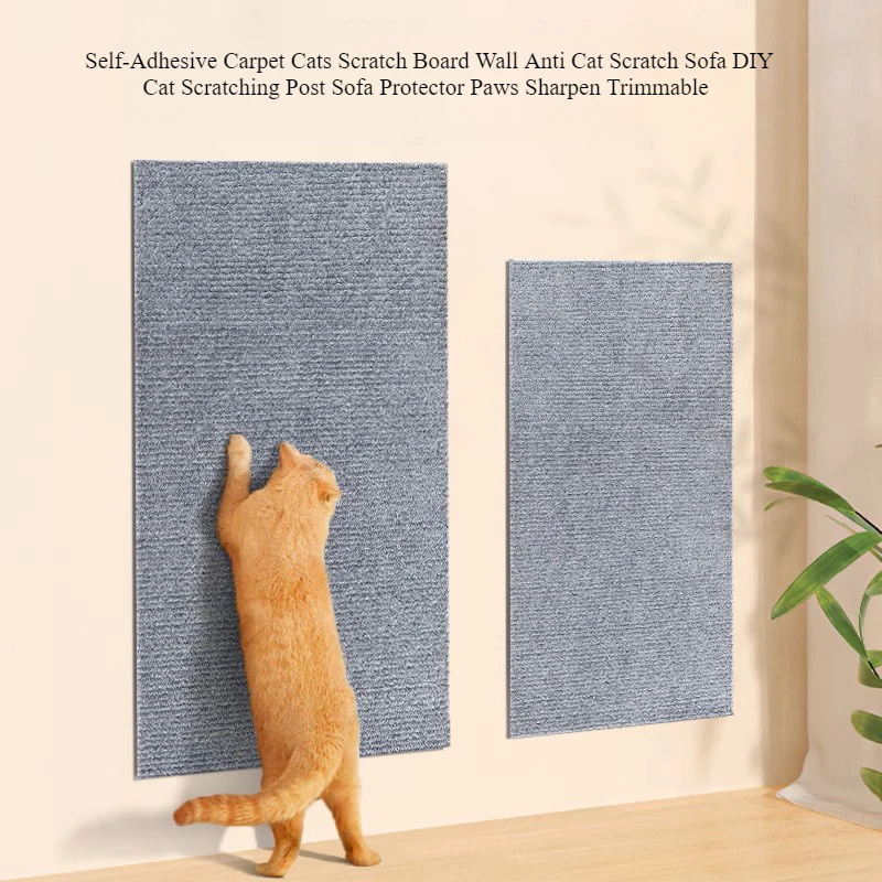 Self-Adhesive Carpet Cats Scratch Board Wall Anti Cat Scratch Sofa DIY Cat Scratching Post Sofa Protector Paws Sharpen Trimmable