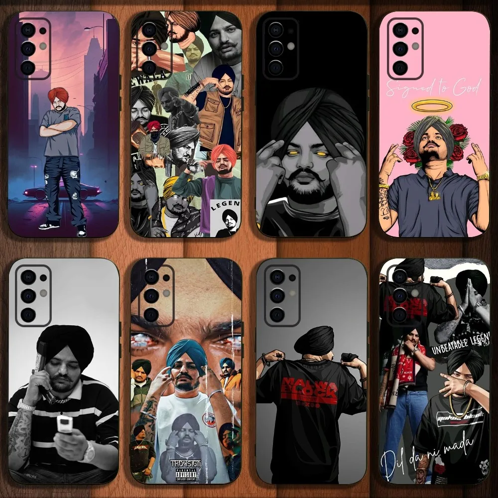 Sidhu Moose India Rapper Phone Case For Samsung S24,S21,S22,S23,S30,Ultra,S20,Plus,Fe,Lite,Note,10,9,5G Black Soft Cover