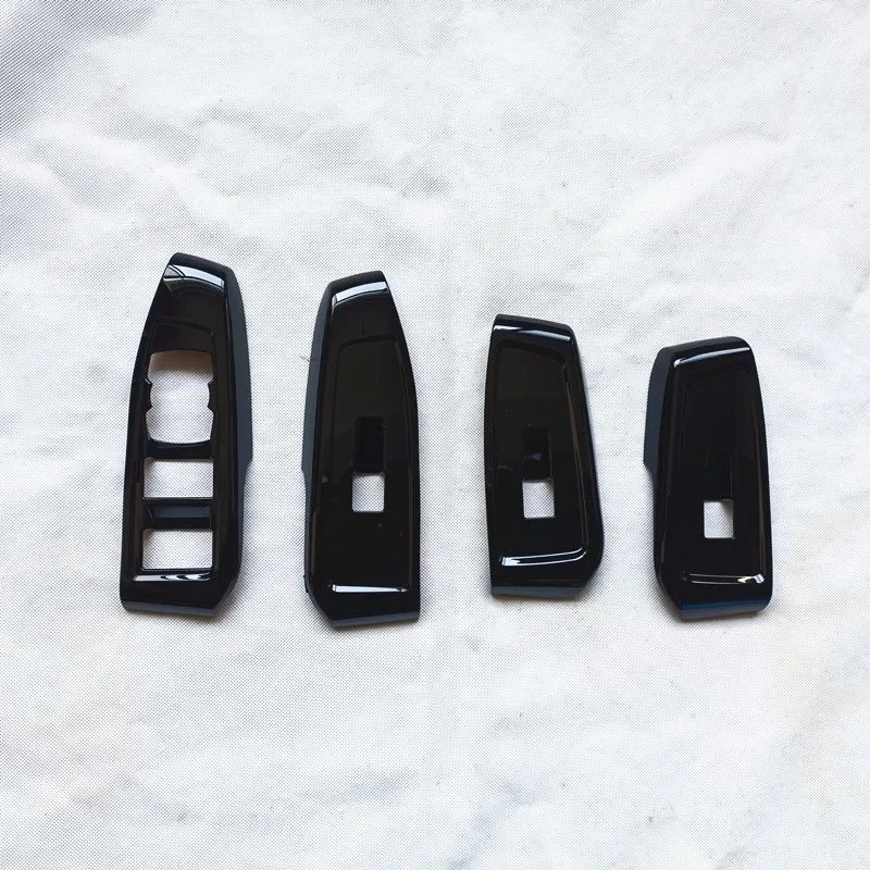 For Ford Ranger 2023 Accessories Interior Window Motor Armrest Control Panel Sticker Cover Trim Plastic Gloss Black