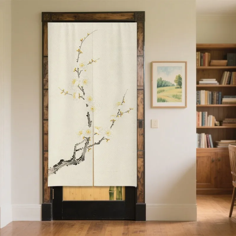 VIKAMA Japanese Ukiyo-e Cherry Blossom Tiger Wave Partition Curtain Bedroom Kitchen Bathroom Home Decoration