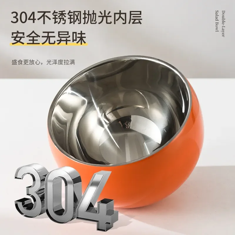 304 Stainless Steel Double Diagonal Salad Bowl Commercial Sauce Dish for Hotel Buffet Hot Pot Restaurant Serving Dressing