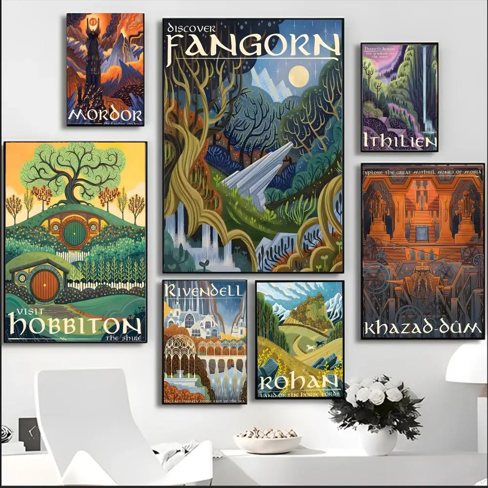 ملحمة الخيال يعمل التلفزيون سيد الخواتم-الأفلام المشارك ملصق جدار يطبع لغرفة المعيشة غرفة نوم مكتب هدية تزيين المنزل