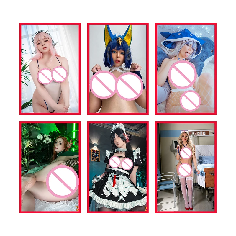 Cartes cosplay fille nue sexy, 24 pièces, 5.4x8.6cm, Kafka 2B Goddess Story ACG DIY, jouets pour adultes, cartes de collection rares pour garçons