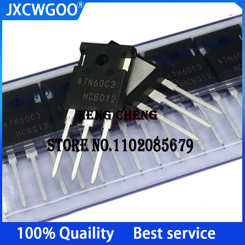 10PCS 100%New Original 47N60C3 SPW47N60C3 TO-247 N-channel 650V 47A Field-effect transistor