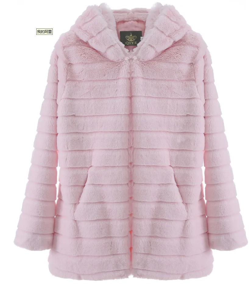 

Осень-зима 2024, женская шуба из искусственного норкового меха, длинная теплая пушистая куртка из искусственного меха с капюшоном, трансграничная