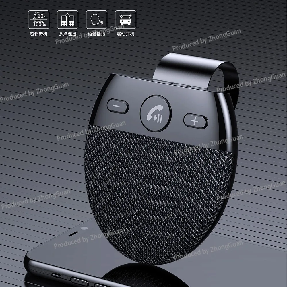 SP11 Sun Visor Car Bluetooth Handsfree Car Bluetooth Handsfree Call Voice Prompt Car Bluetooth
