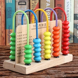 Wooden Montessori Math Toy Computing Rack Counting Calculating Beads Abacus Educational Toys Baby Early Learning Children Toys