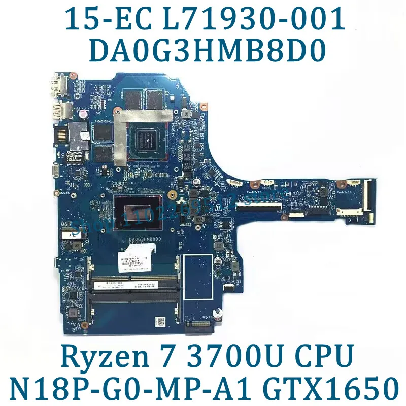 Para HP 15-EC Laptop Placa-mãe L71928-601 L71930-601 DA0G3HMB8D0 Com R5 3500U/R7 3700U CPU GTX1050/GTX1650 100% Completamente Testado OK