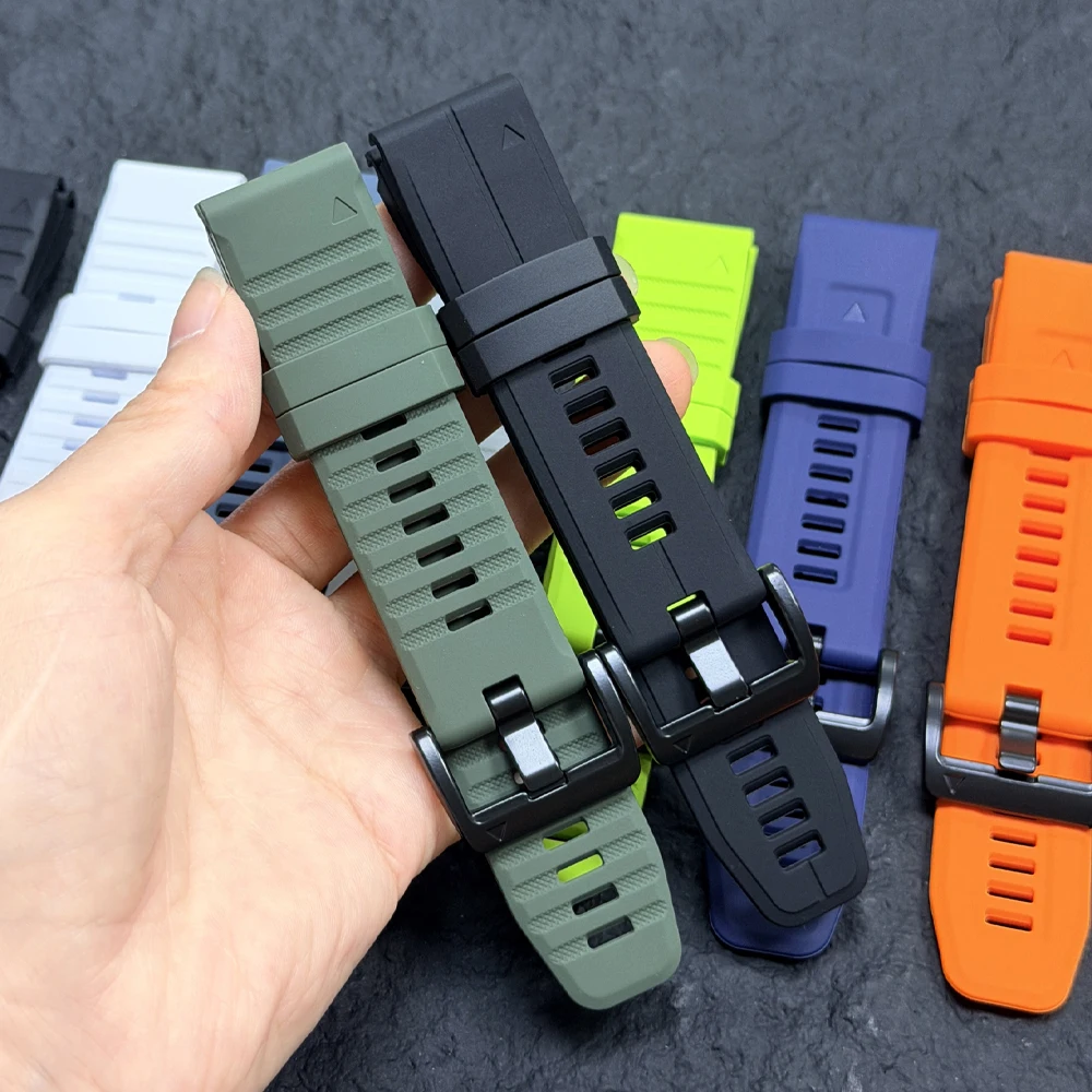 QuickFit 22 26mm Silikonarmband für Garmin Fenix 5 5X Puls 6 6x 7 7X Quatix 8 Fenix 9 8 Pro 51mm 47mm Epix Outdoor Sport Armband
