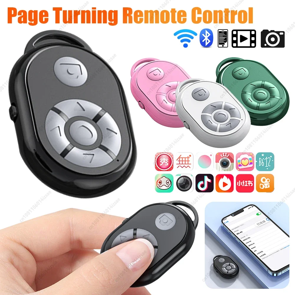 Control remoto, volteador de página, Bluetooth, pantalla de teléfono inteligente, Clicker automático para juegos en vivo, cámara de 10m, obturador, vídeo remoto para tiktok