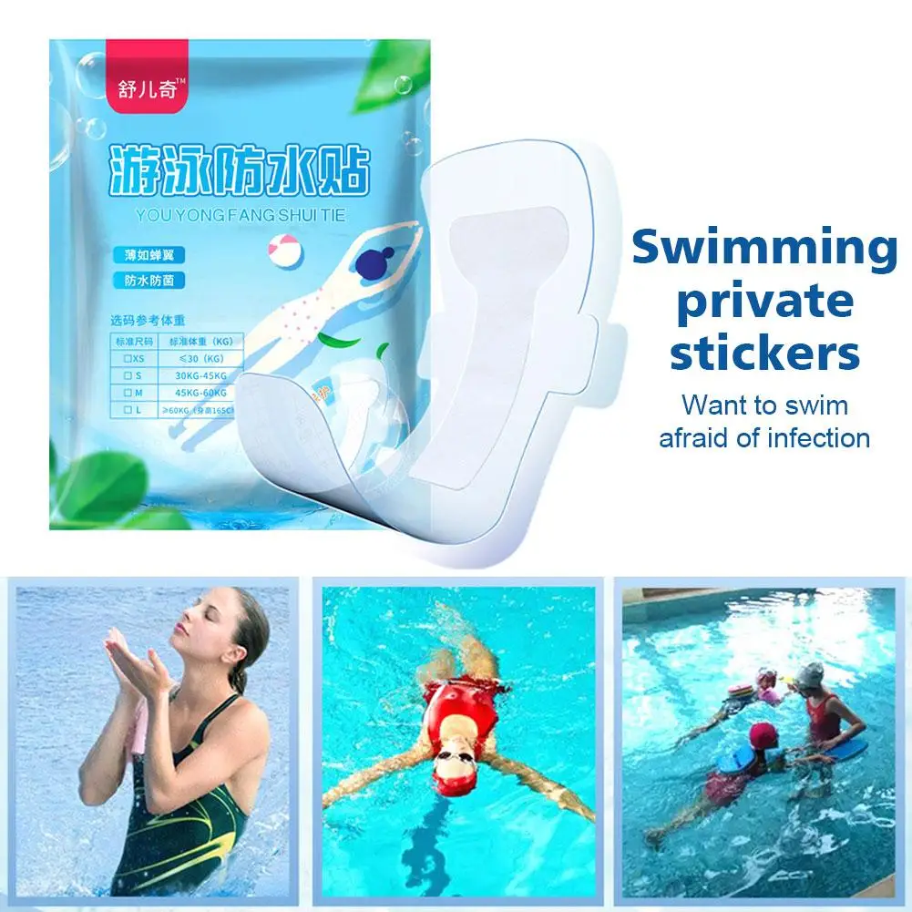 Parches impermeables para mujer, pegatinas transpirables para baño, piscina, R7a0