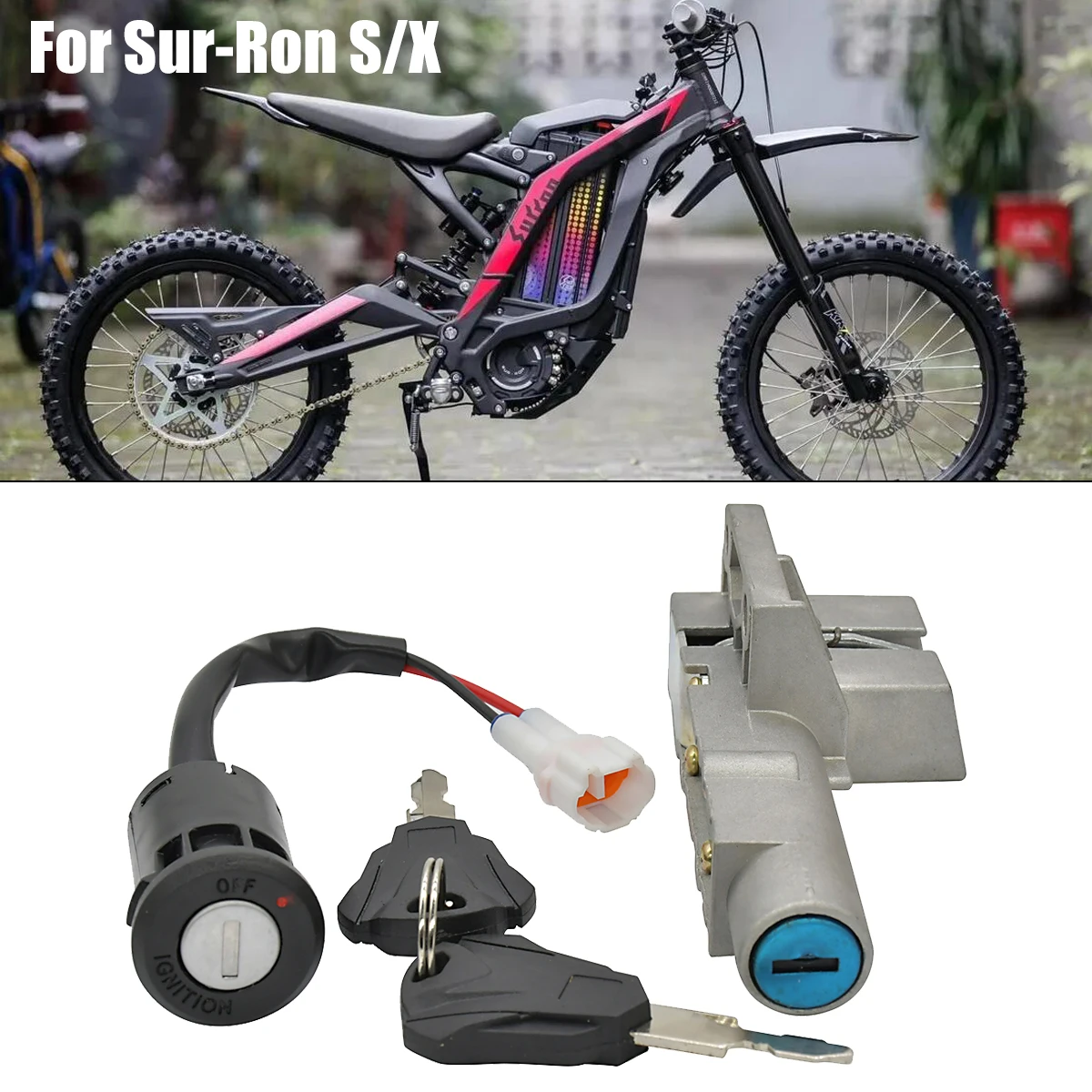 

Motocross Battery Box Lock Lgnition Switch Lock Key Set For Sur-Ron Light Bee X S For Segway X160 X260 Off-Road Electric