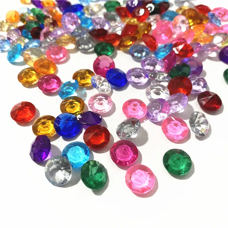 500 Pieces 8mm 10mm Acrylic Diamond Shape Game Pawn Pieces For Board Games DTY Counter Accessories Multi color