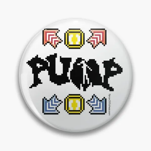 Pump It Up Dance Game Pixel Andamiro Kor  Soft Button Pin Collar Lapel Pin Gift Clothes Brooch Decor Lover Fashion Jewelry Funny